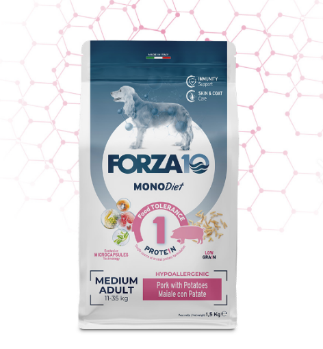 Immagine di FORZA 10 MONOPROTEICO DOG ADULTO MEDIO MAIALE CON PATATE 1,5 KG