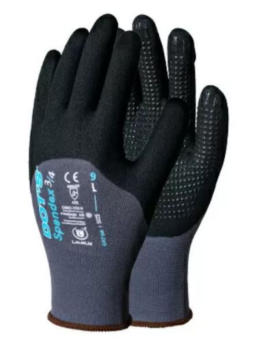 Immagine di GUANTI NITRILE PUNTINATI DOTS SPANDEX 3/4 TG.9