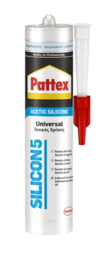 Immagine di SILICONE PATTEX SILICON-5 TRASPARENTE ML.280