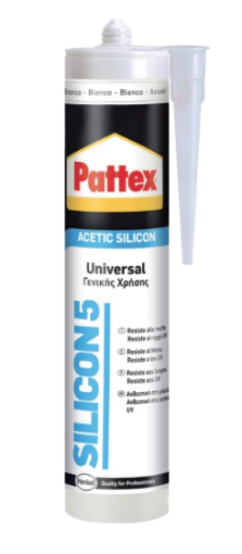 Immagine di SILICONE PATTEX ACETICO ANTIMUFFA BIANCO ML280