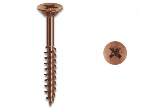 Immagine di VITE 4,5x60 PANEL-VIT "PF" BRONZATA T.P. MEZZO FILETTO