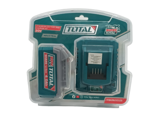 Immagine di BATTERIA KIT LITIO 20V 1X4 AH+CARICABATTERIE TOTAL