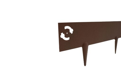 Immagine di BORDURA ACCIAIO ZINCATO SP.1,5MM H.105MM L.1 MT AD INCASTRO RAPIDO VERNICIATO CORTEN