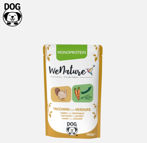 Immagine di WENATURE CANE MONOPROTEIN TACCHINO CON VERDURE GR.150