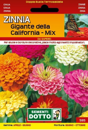 Immagine di BUSTA PICCOLA ZINNIA GIGANTE CALIFORNIA