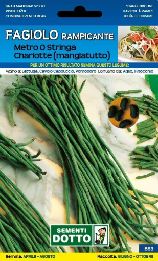 Immagine di BUSTA GRANDE FAGIOLO RAMPICANTE METRO O STRINGA-CHARLOTTE