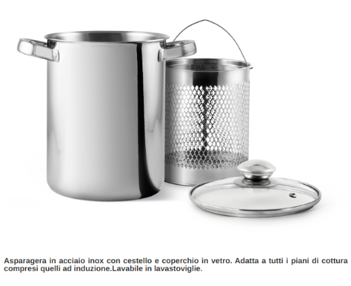 Immagine di ASPARAGERA HOTPOT C/VETRO CM.16 H.21