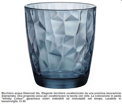 Immagine di BICCHIERE DIAMOND ACQ 30CL. OCEAN BLUE