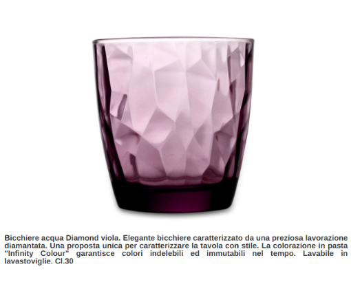 Immagine di BICCHIERE DIAMOND ACQ.30CL. ROCK PURPLE