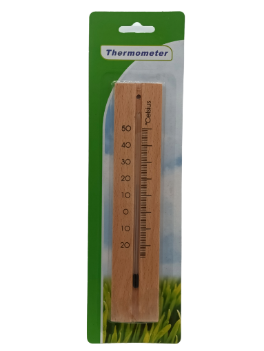 Immagine di 220 TERMOMETRO PARETE LEGNO CM20 -30+50°C