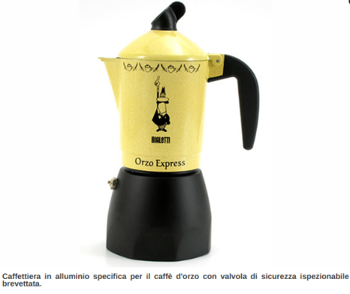 Immagine di CAFFETTIERA ORZO EXPRESS GIALLA TZ.4 IN FASCIA