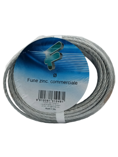 Immagine di FUNE ZINCATA COMMERCIALE R.60 MT.10 M.4