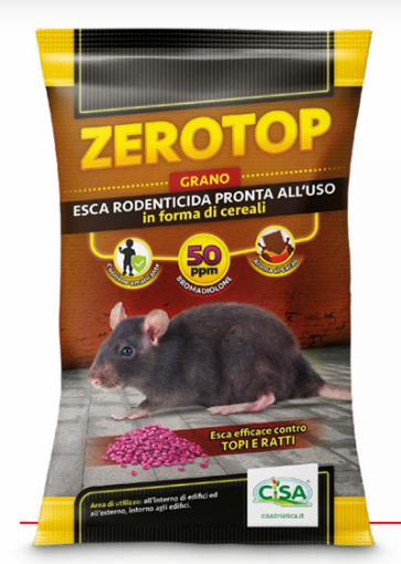 Immagine di TOPICIDA ZEROTOP GRANO 50 CACAO BUSTA 1,5 KG