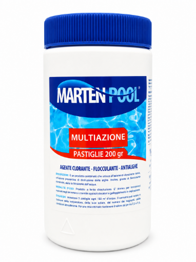Immagine di DISINFETTANTI CLORATI MARTEN TRIPLEX MULTIAZIONE PASTIGLIE GR.200 KG.1